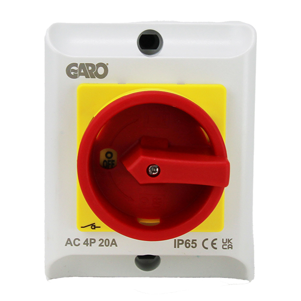 Garo Rotary Isolator AC 20a 4-Pole IP65