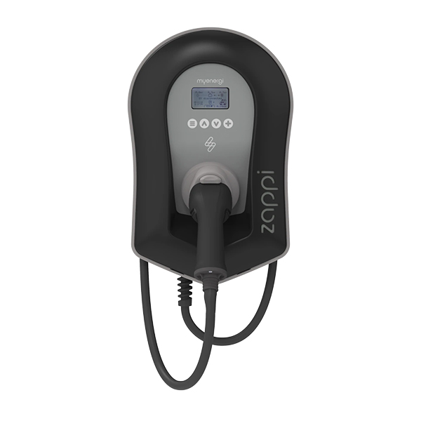 Zappi Eco-Smart EV Charge Point 7kW Tethered Black
